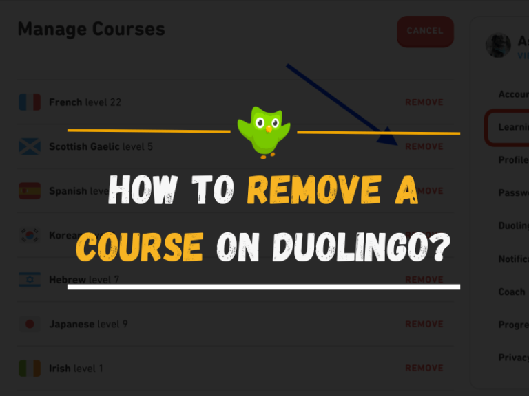 How To Remove A Course On Duolingo