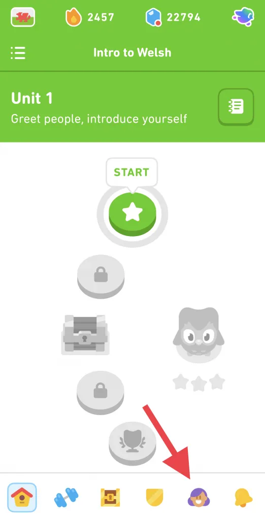 Ways to Remove a Duolingo Course : Remove Duolingo Course on iPhone