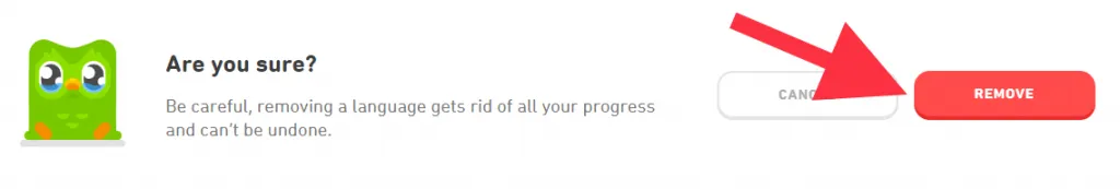 Ways to Remove a Duolingo Course : Remove the Duolingo Course on the Web