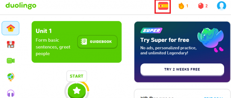 Login to Duolingo account