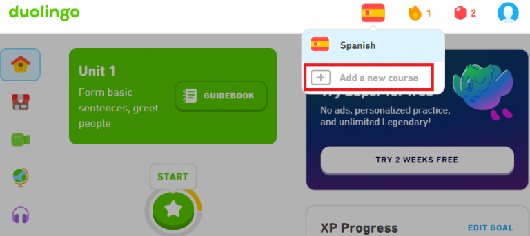 See right corner to change language