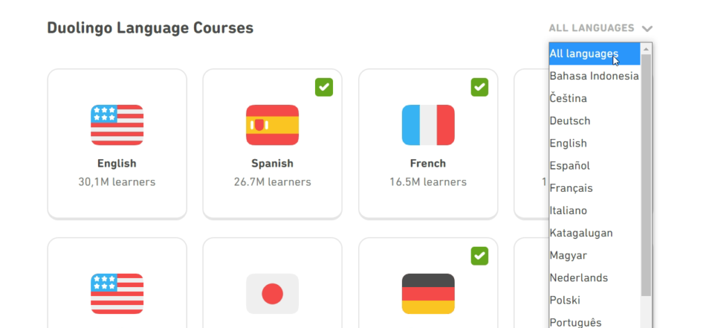 Change Duolingo Language