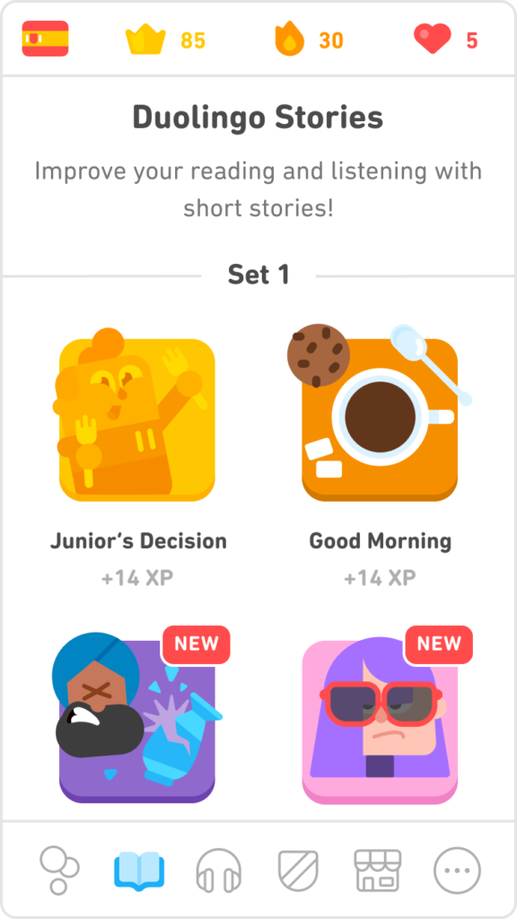 Engage with Duolingo Stories