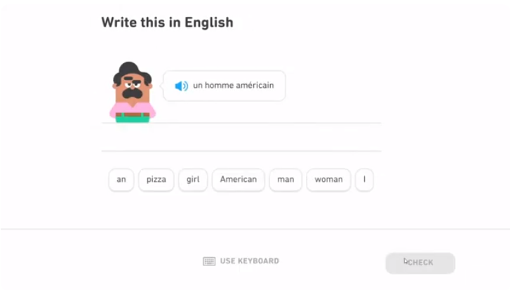 write in english