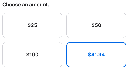 choose amount