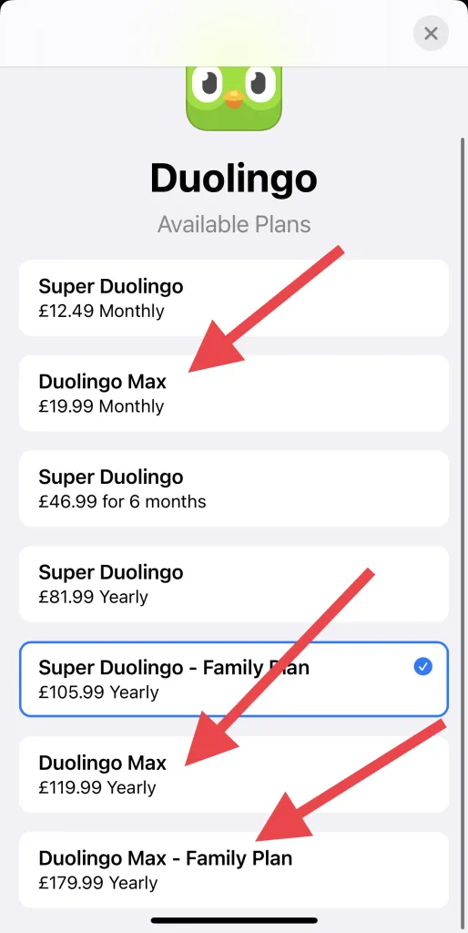 Price of Duolingo Max
